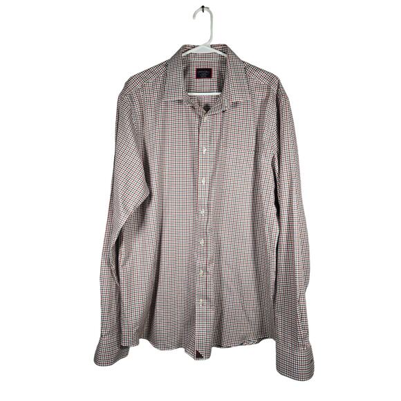 UNTUCKit Men's Long Sleeve Button Down Dress Shirt‎ XLarge Red Blue Plaid - Picture 1 of 6